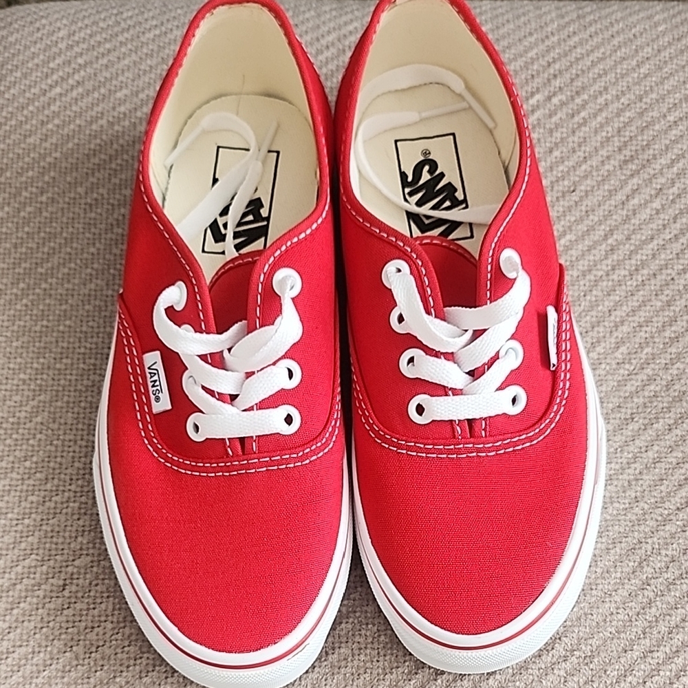 Vans Bold Red Canvas Shoes